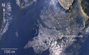 La NASA halla en un cráter de Marte «un lugar idóneo para la vida»