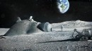 Europa quiere imprimir en arena una base lunar en 3D
