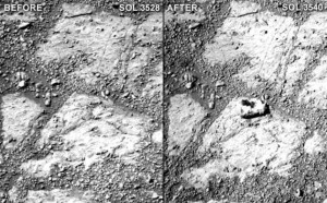 Una roca aparece en Marte «de la nada» frente a las cámaras del Opportunity