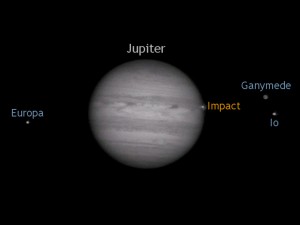 Mirá el momento en que un objeto impactó la atmósfera de Júpiter