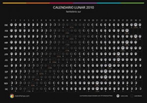 Calendario Lunar 2010 - Edición Impresa para el Hemisferio Sur