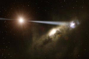 Un agujero negro huérfano está construyendo su galaxia