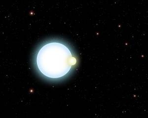Peculiar Sistema Binario de Estrellas Enanas Blancas
